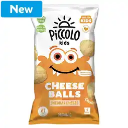 Morrisons Piccolo Kids Organic Cheese Balls Cheddar Cheese 4 x 15g offer