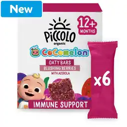 Morrisons Piccolo Organic Cocomelon Oaty Bars Berries with Acerola 12+M 6x23g offer