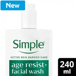 Morrisons Simple Facial Cleanser Age Resist+ 240 ml offer
