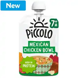 Morrisons Piccolo Baby Organic Mexican Chicken Bowl Textured 7M+ 130g offer