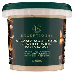 Asda Exceptional by ASDA Creamy Mushroom & White Wine Pasta Sauce 350g offer