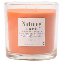 Morrisons Nutmeg Home Large Multi Wick Cranberry Orange offer