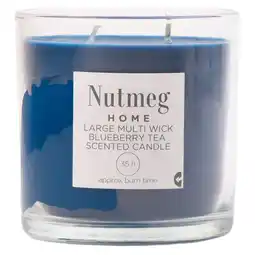 Morrisons Nutmeg Home Large Multi Wick Blueberry Tea Scented Candle offer