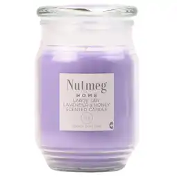Morrisons Nutmeg Home Large Jar Lavender & Honey Scented Candle offer