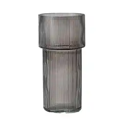 Morrisons Nutmeg Home Grey Ribbed Vase offer
