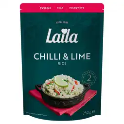 Tesco Laila Chilli & Lime Microwave Rice 250g offer