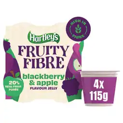 Asda Hartley's Fruity Fibre Blackberry & Apple Flavour Jelly Pots 4 x 115g (460g) offer