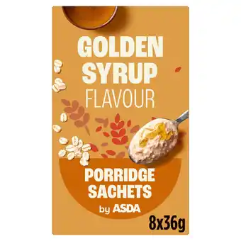 Asda ASDA Golden Syrup Flavour Porridge Sachets 8 x 36g (288g) offer