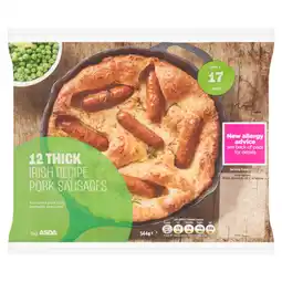 Asda ASDA 12 Thick Irish Recipe Pork Sausages 544g offer