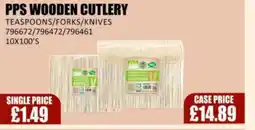 Bestway Pps wooden cutlery teaspoons/forks/knives offer