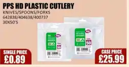 Bestway Pps hd plastic cutlery knives/spoons/forks offer