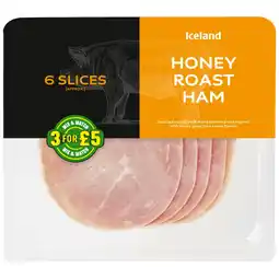 Iceland Iceland 7 Slices (approx.) Honey Roast Ham (Extra Slice Free) offer
