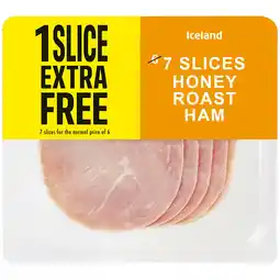 Iceland Iceland 7 Slices (approx.) Honey Roast Ham (Extra Slice Free) offer