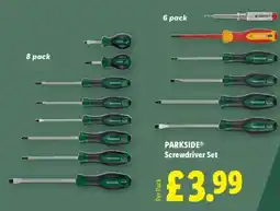 Lidl PARKSIDE Screwdriver Set offer