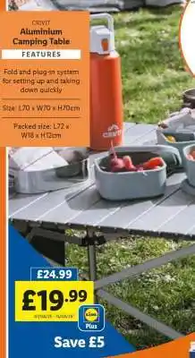 Lidl Crivit Aluminium Camping Table offer