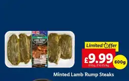 Lidl Minted Lamb Rump Steaks offer