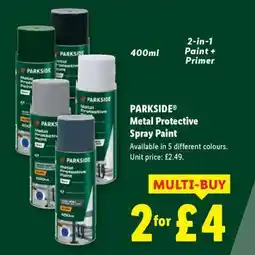 Lidl PARKSIDE Metal Protective Spray Paint offer