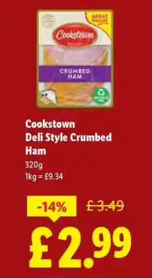 Lidl Cookstown Deli Style Crumbed Ham offer