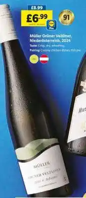 Lidl Müller Grüner Veltliner, Niederösterreich, 2024 offer