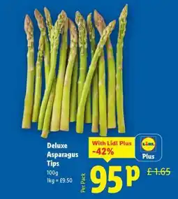 Lidl Deluxe Asparagus Tips offer
