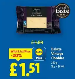 Lidl Deluxe Vintage Cheddar offer