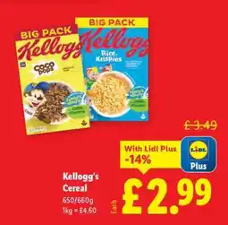 Lidl Kellogg's Cereal offer