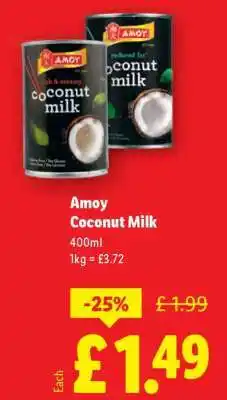 Lidl Amoy Coconut Milk offer
