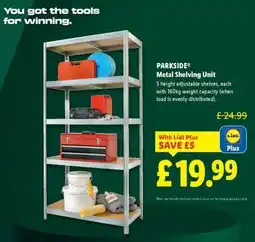 Lidl PARKSIDE Metal Shelving Unit offer