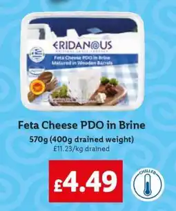 Lidl Feta Cheese PDO in Brine offer