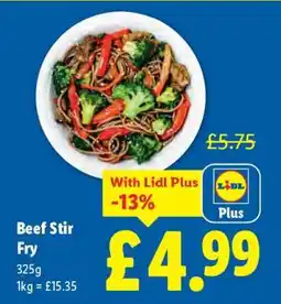 Lidl Beef Stir Fry offer
