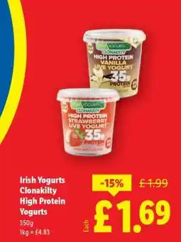 Lidl Irish Yogurts Clonakilty High Protein Yogurts offer