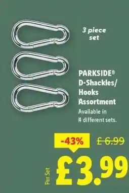 Lidl PARKSIDE D-Shackles/Hooks Assortment offer