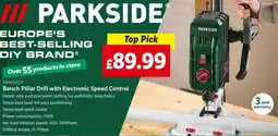 Lidl Bench Pillar Drill with Electronic Speed Control offer