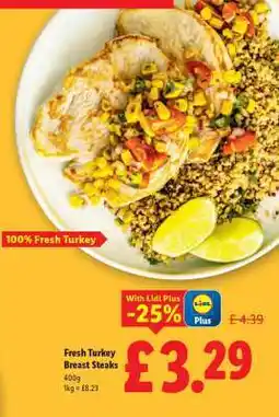 Lidl Fresh Turkey Breast Steaks offer