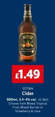 Lidl SOTMA Cider offer