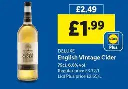 Lidl DELUXE English Vintage Cider offer