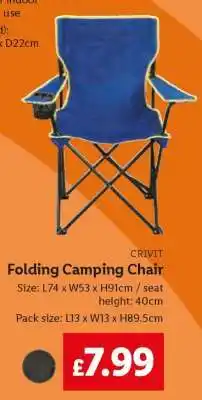 Lidl Folding Camping Chair offer
