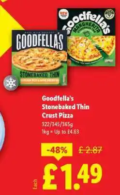 Lidl Goodfella's Stonebaked Thin Crust Pizza offer