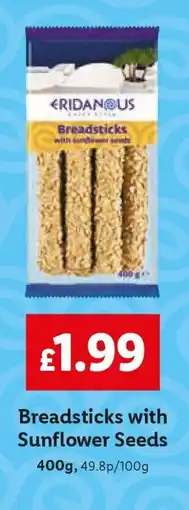 Lidl Breadsticks with Sunflower Seeds offer