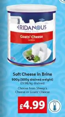Lidl Soft Cheese in Brine offer
