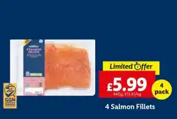 Lidl 4 Salmon Fillets offer