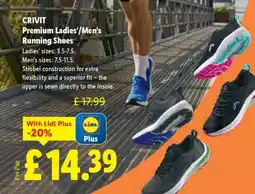 Lidl CRIVIT Premium Ladies'/Men's Running Shoes offer