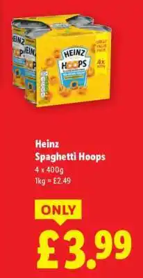 Lidl Heinz Spaghetti Hoops offer