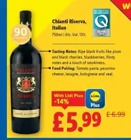 Lidl Chianti Riserva, Italian offer