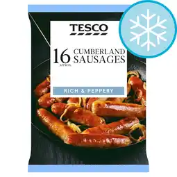 Tesco Tesco Cumberland Sausages 16 Pack 720g offer