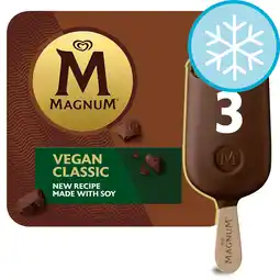 Tesco Magnum Collection Vegan Classic Ice Cream Sticks 3 x 90ml offer