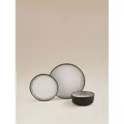 Asda George Home Black Reactive Glaze Dinner Set 12 Piece offer