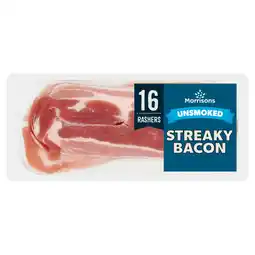 Morrisons Morrisons Unsmoked Streaky Bacon 16 Rashers 250g offer