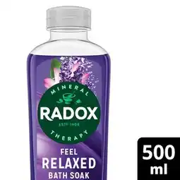 Tesco Radox Feel Relaxed Lavender Bath Soak Bubble Bath 500ml offer