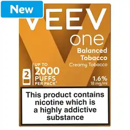 Morrisons Veev One Balanced Tobacco 1.6% Veev Pods offer